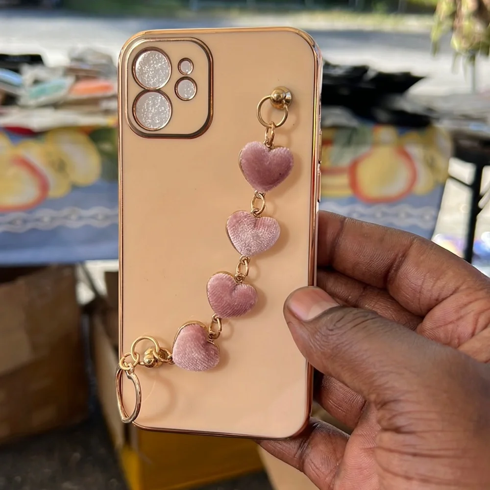 iPhone case with heart attachment